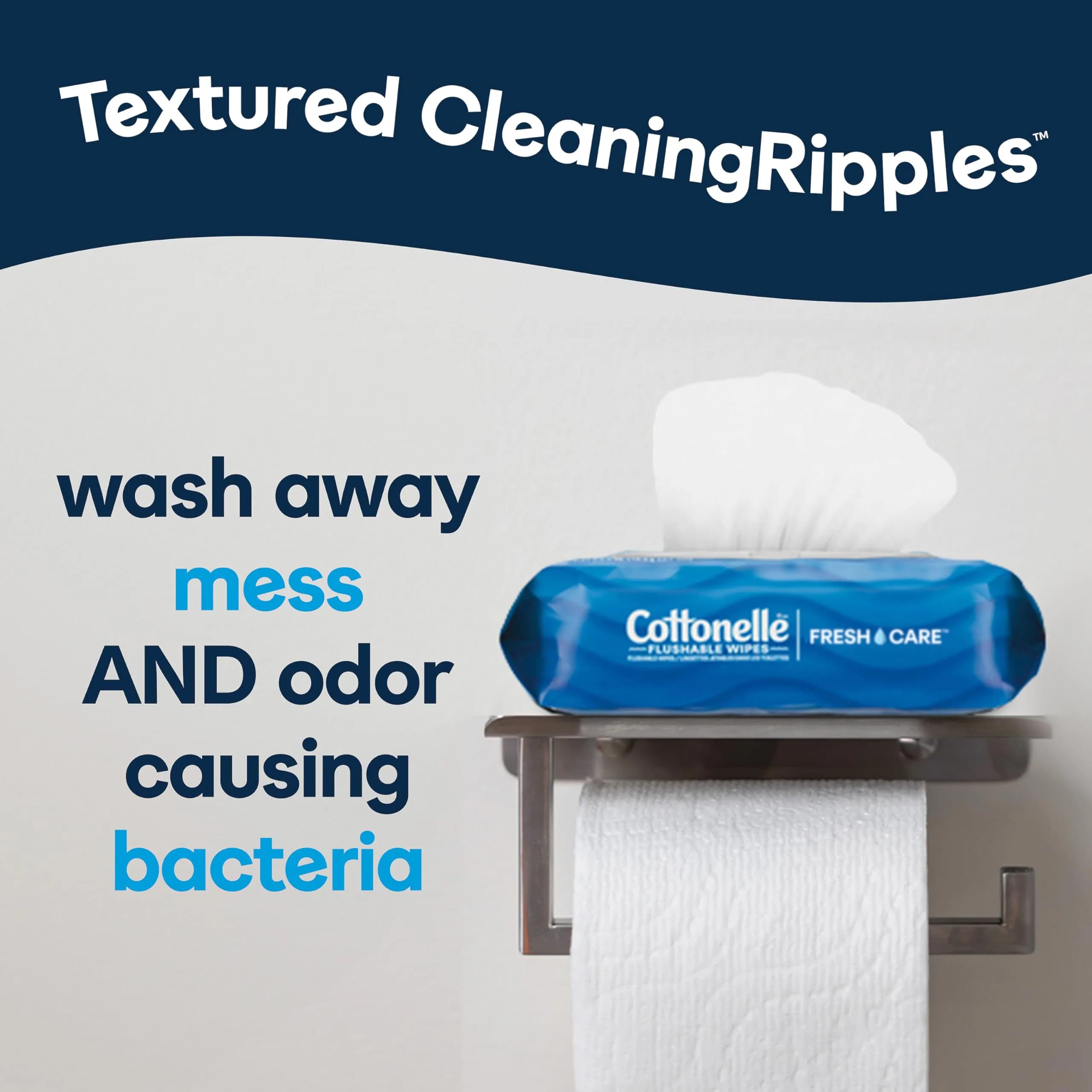 Cottonelle Fresh Care Flushable Wet Wipes, 4 Flip-Top Packs, 42 Wipes Per Pack (168 Total Wipes) | Gentle Skin Care thumbnail 5
