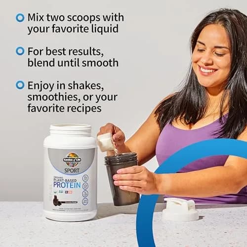 Garden of Life Organic Vegan Protein Powder Chocolate 1.85 lb (839 g) | NSF Certified for Sport thumbnail 4