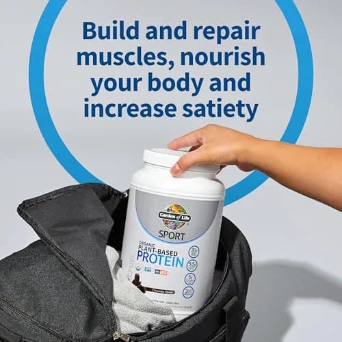 Garden of Life Organic Vegan Protein Powder Chocolate 1.85 lb (839 g) | NSF Certified for Sport thumbnail 2