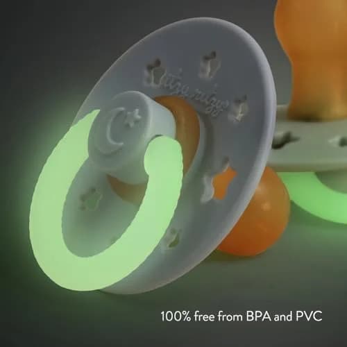 Itzy Ritzy Natural Rubber Pacifiers for 0-6 Mo | BPA-Free, Glow in Dark, Chic & Safe thumbnail 6