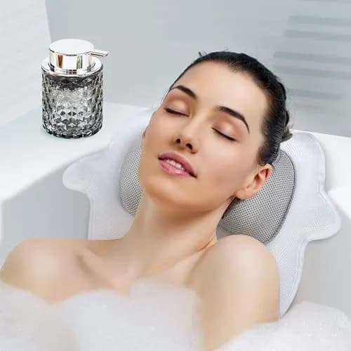 Malachi Foaming Hand Soap Dispenser, Clear Glass Pump Bottle 300ml (10 oz) | Elegant Diamond Pattern for Bathroom & Kitchen thumbnail 9