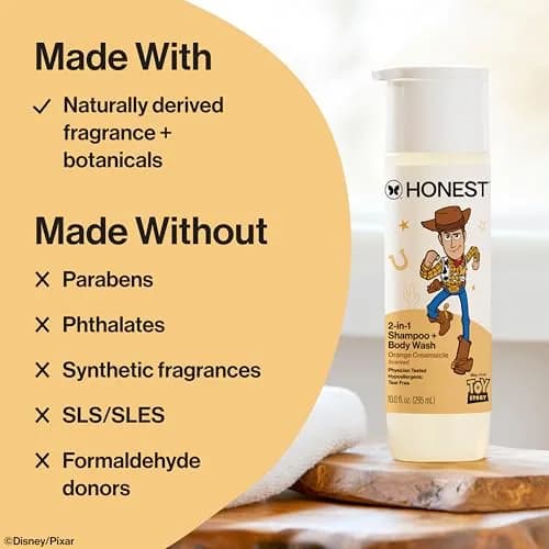 The Honest Company Shampoo + Body Wash, Orange Creamsicle, 295ml (10 Fl Oz) | Tear-Free 2-in-1 for All Hair & Skin Types thumbnail 4