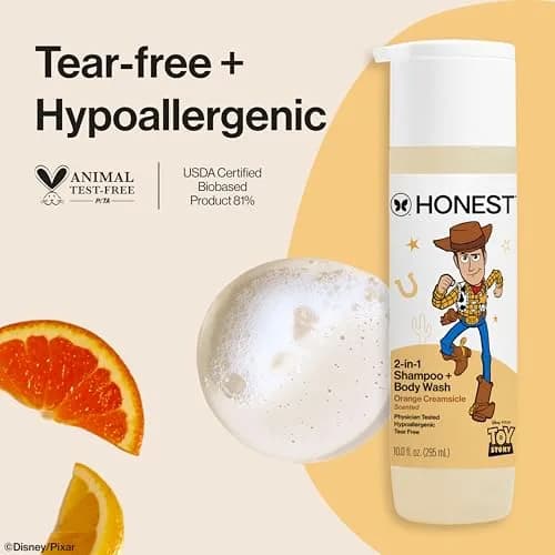 The Honest Company Shampoo + Body Wash, Orange Creamsicle, 295ml (10 Fl Oz) | Tear-Free 2-in-1 for All Hair & Skin Types thumbnail 2