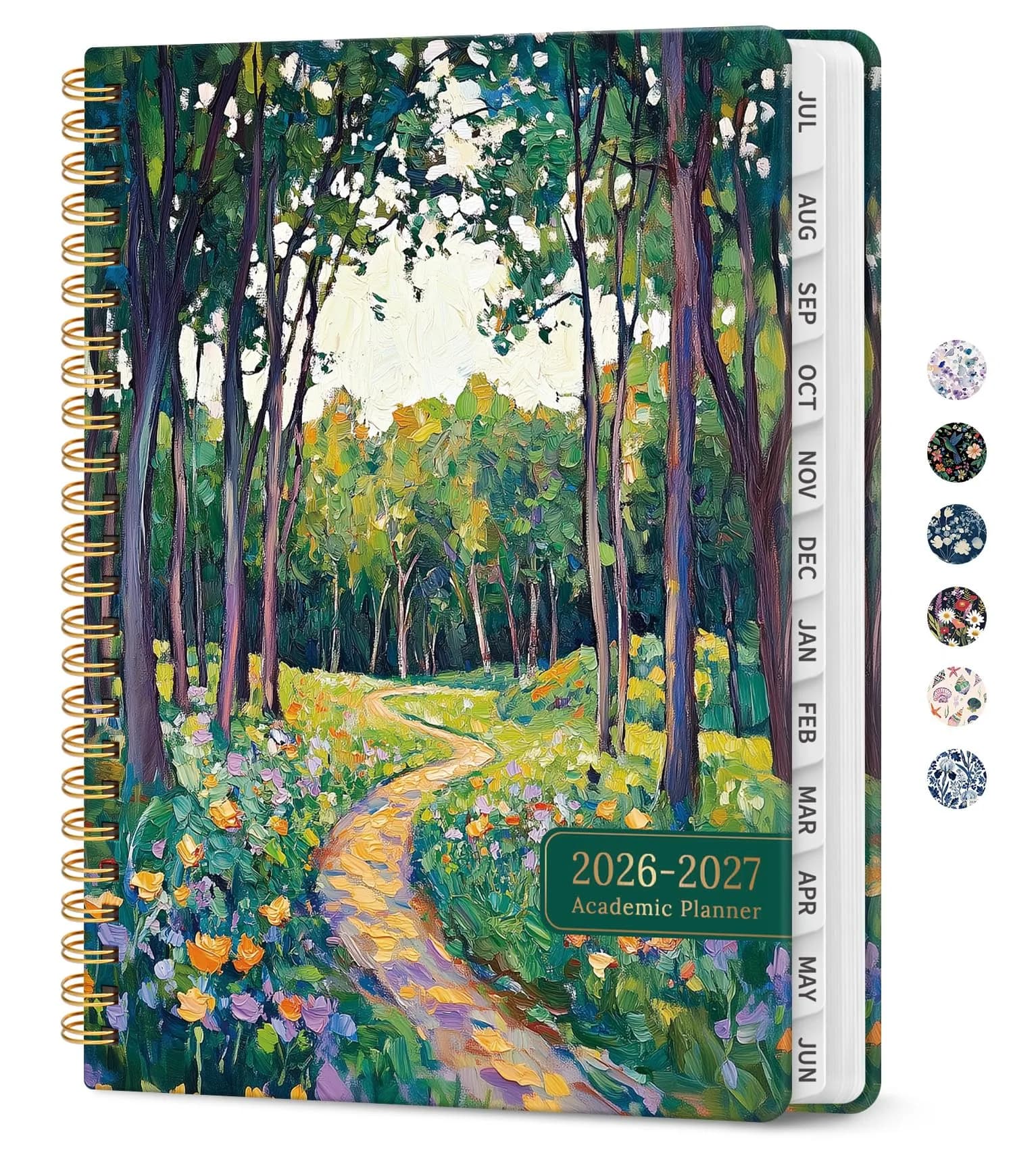 Taja Academic Planner 2026-2027, Monthly & Weekly, 6.3"x8.5" (A5) | Smooth Ink Flow, Acid-Free Paper — M-Forest Pathway
