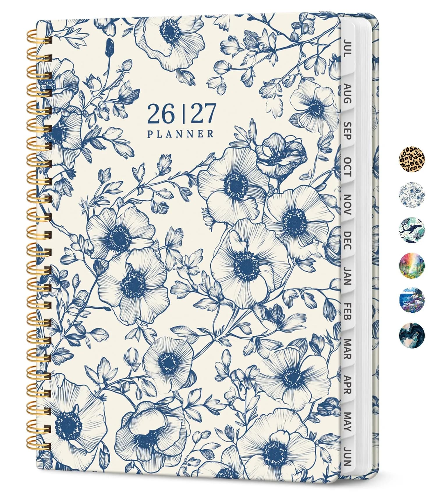Taja 2026-2027 Academic Planner 8.5 x 11 Inches | Monthly & Weekly Jul 2026-Jun 2027 Planner with Tabs