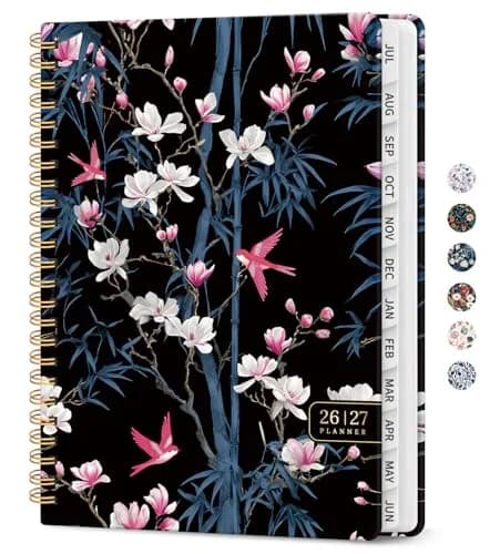 Taja 2026-2027 Academic Planner, Monthly & Weekly Jul 2026-Jun 2027 Calendar Planner, 146 Pages (A5 Size, 6.3"x8.5") | Imported Stationery for Students & Professionals thumbnail 1