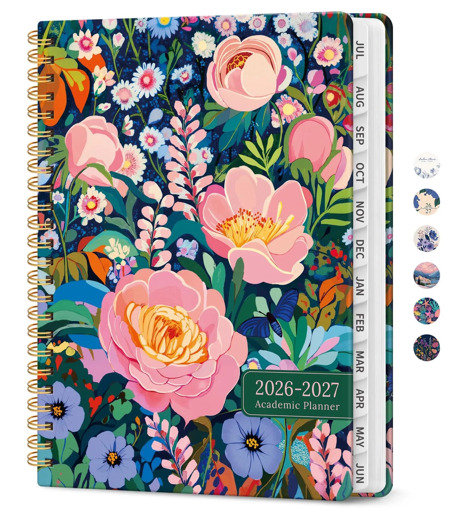 Taja Academic Planner 2026-2027, Monthly & Weekly Jul 2026-Jun 2027 Planner, 16cm (6.3") x 21.7cm (8.5") | Organized Planning for Students & Professionals — Q-Enchanted Meadow