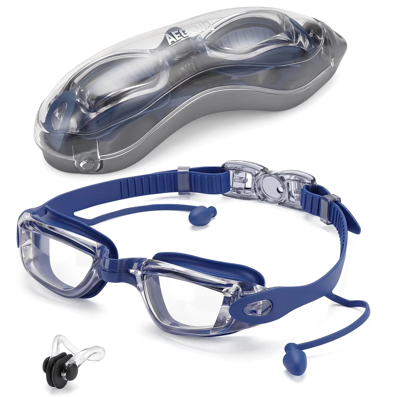Aegend Swim Goggles Adult Youth | Clear Anti-Fog Lens, Leakproof Silicone Seal