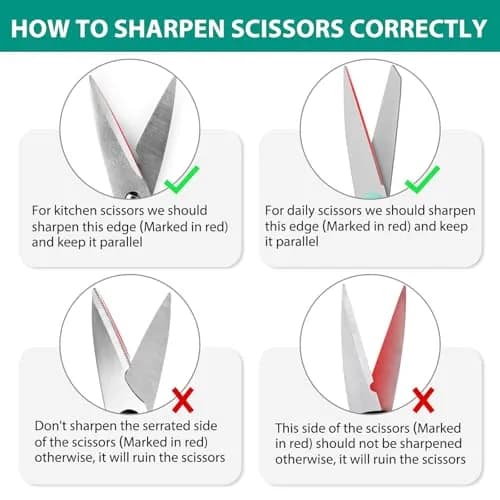 Longzon 4-Stage Knife Sharpener with Cut-Resistant Glove, Gray+Green | Sharpens All Blades Effortlessly thumbnail 5