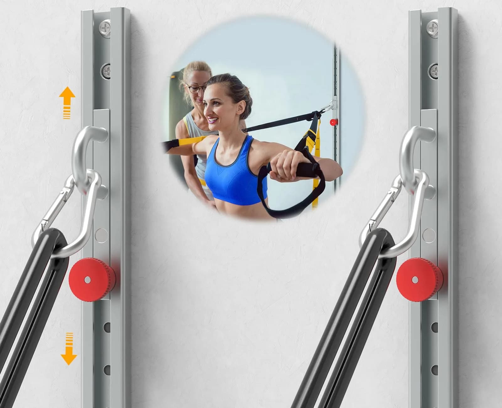 KOMOHOM Adjustable Resistance Band Wall Anchor -Space Saving Fitness System — 80" Adjustable Resistance Band Anchor V2