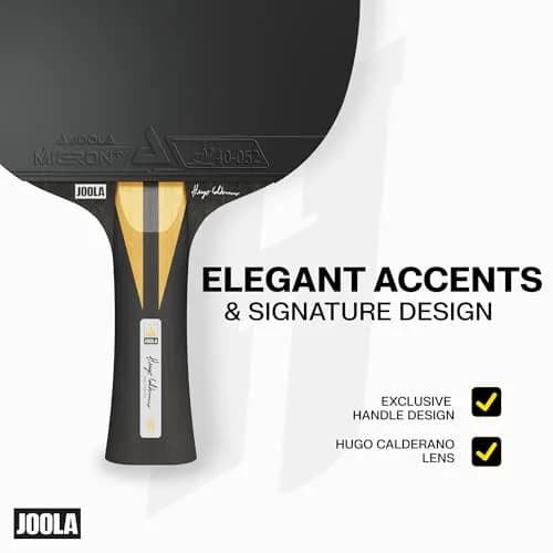 JOOLA Hugo Calderano Infinity Carbon Table Tennis Racket – Ergonomic Flared Grip - ITTF Approved Rubbers - Competition Paddle for Power Players - 185g thumbnail 4