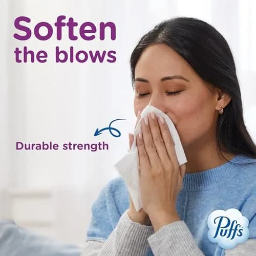 Puffs Ultra Soft Facial Tissues Mega Cube 72 Count (Pack of 6) | Dermatologist Tested for Sensitive Skin thumbnail 6