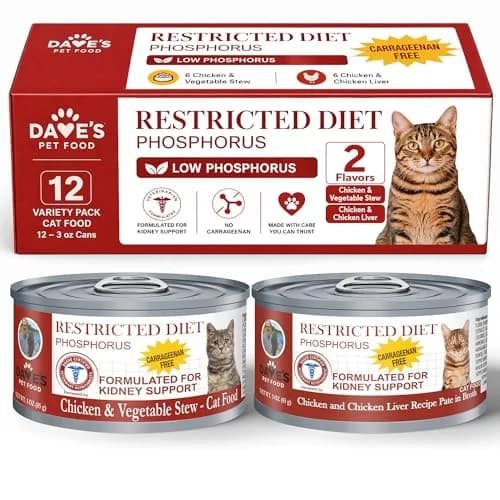 Dave's Pet Food Non Prescription Renal Cat Food Variety Pack 3 oz | Kidney Support with Quality Proteins thumbnail 1