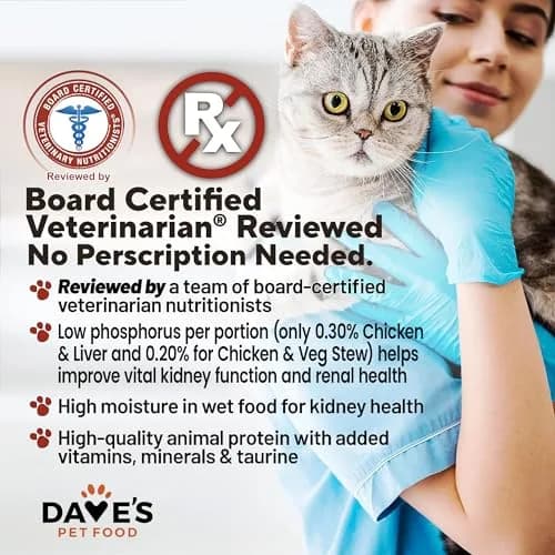 Dave's Pet Food Non Prescription Renal Cat Food Variety Pack 3 oz | Kidney Support with Quality Proteins thumbnail 4
