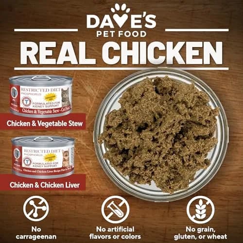 Dave's Pet Food Non Prescription Renal Cat Food Variety Pack 3 oz | Kidney Support with Quality Proteins thumbnail 5