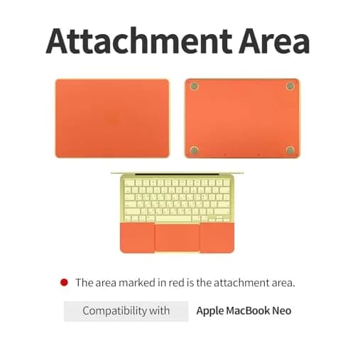 skoko Invisible Matte transparent Skin Compatible with MacBook Neo 13 A3404 | Ultra-Thin 90µm, Non-Slip, Made in South Korea thumbnail 2