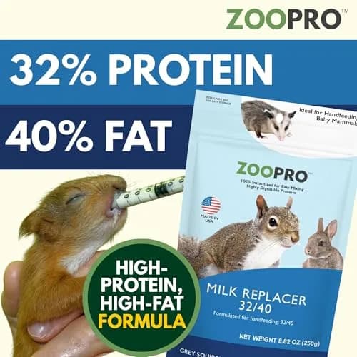 Exotic Nutrition ZooPro Milk Replacer 32/40 Formula 247ml (8.8oz) | For Baby Squirrels, Rabbits, Opossums, Raccoons thumbnail 2