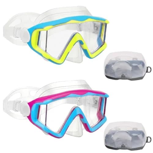 AQUA A DIVE SPORTS Kids Diving Mask Purple Blue/Blue Yellow | Single Lens Anti-Fog thumbnail 1