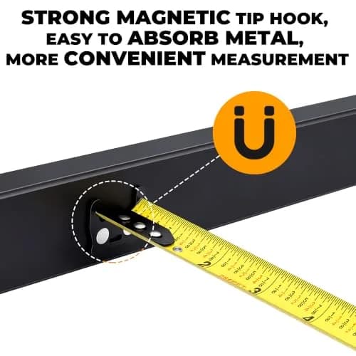 MulWark Wide Tape Measure 25 ft (7.62 m) | Double Secure Blade Lock, Magnetic Hook, Both-Side Metal Blade thumbnail 8