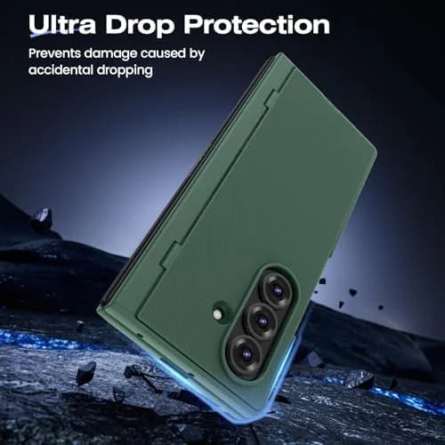 Ruky Green Case for Samsung Galaxy Z Fold 7 with Privacy Screen Protector & Kickstand | 7.6-inch Display thumbnail 6