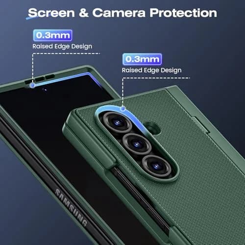 Ruky Green Case for Samsung Galaxy Z Fold 7 with Privacy Screen Protector & Kickstand | 7.6-inch Display thumbnail 8