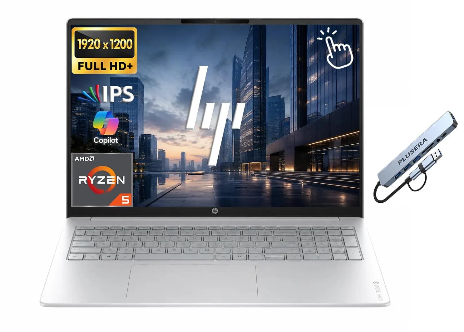 HP OmniBook 3 Touchscreen Business Laptop 16" WUXGA | AMD Ryzen 5, 8GB RAM, 512GB SSD - main product image