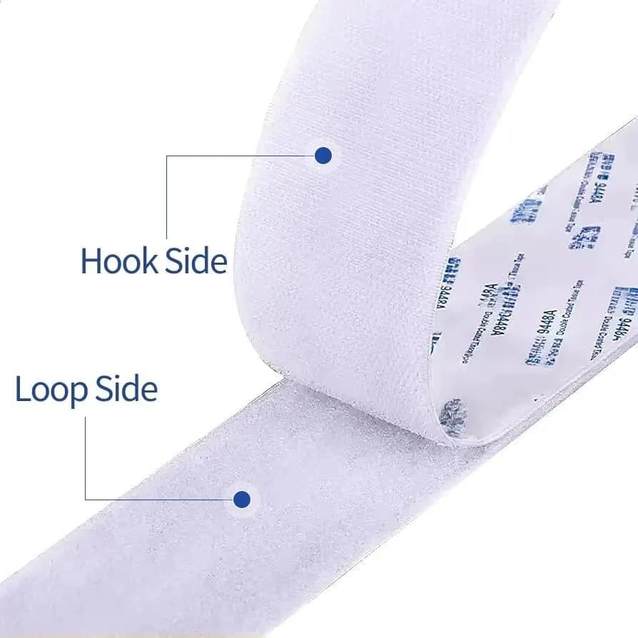 SANKA Self Adhesive Hook and Loop Tape Roll, Heavy Duty Sticky Back Fastener, White 5.08 cm x 3.05 m (2 in x 10 FT) thumbnail 4