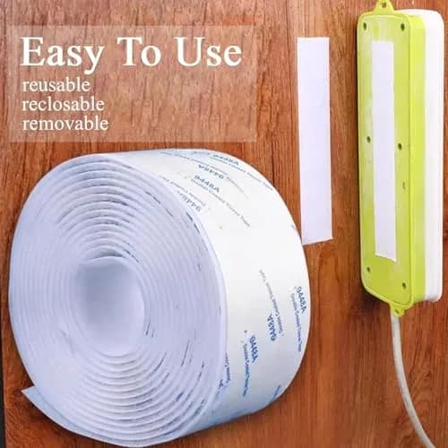 SANKA Self Adhesive Hook and Loop Tape Roll, Heavy Duty Sticky Back Fastener, White 5.08 cm x 3.05 m (2 in x 10 FT) thumbnail 5