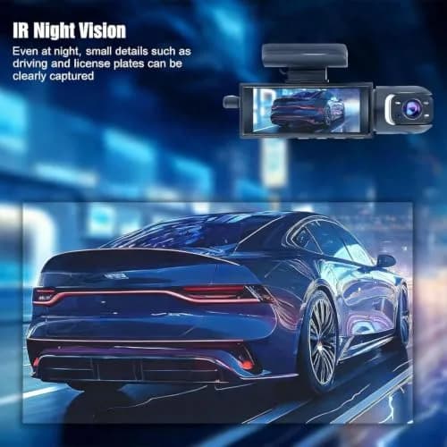 Wagoyo Dashcam Front and Inside | 1080p Night Vision Wide Angle 3.16 Inch IPS Screen thumbnail 4