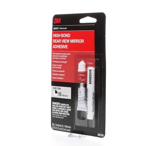 3M High-Bond Rearview Mirror Adhesive 2-Pack 0.02 fl oz Each (1.2 mL Total) | Securely Attaches Mirror Brackets thumbnail 3