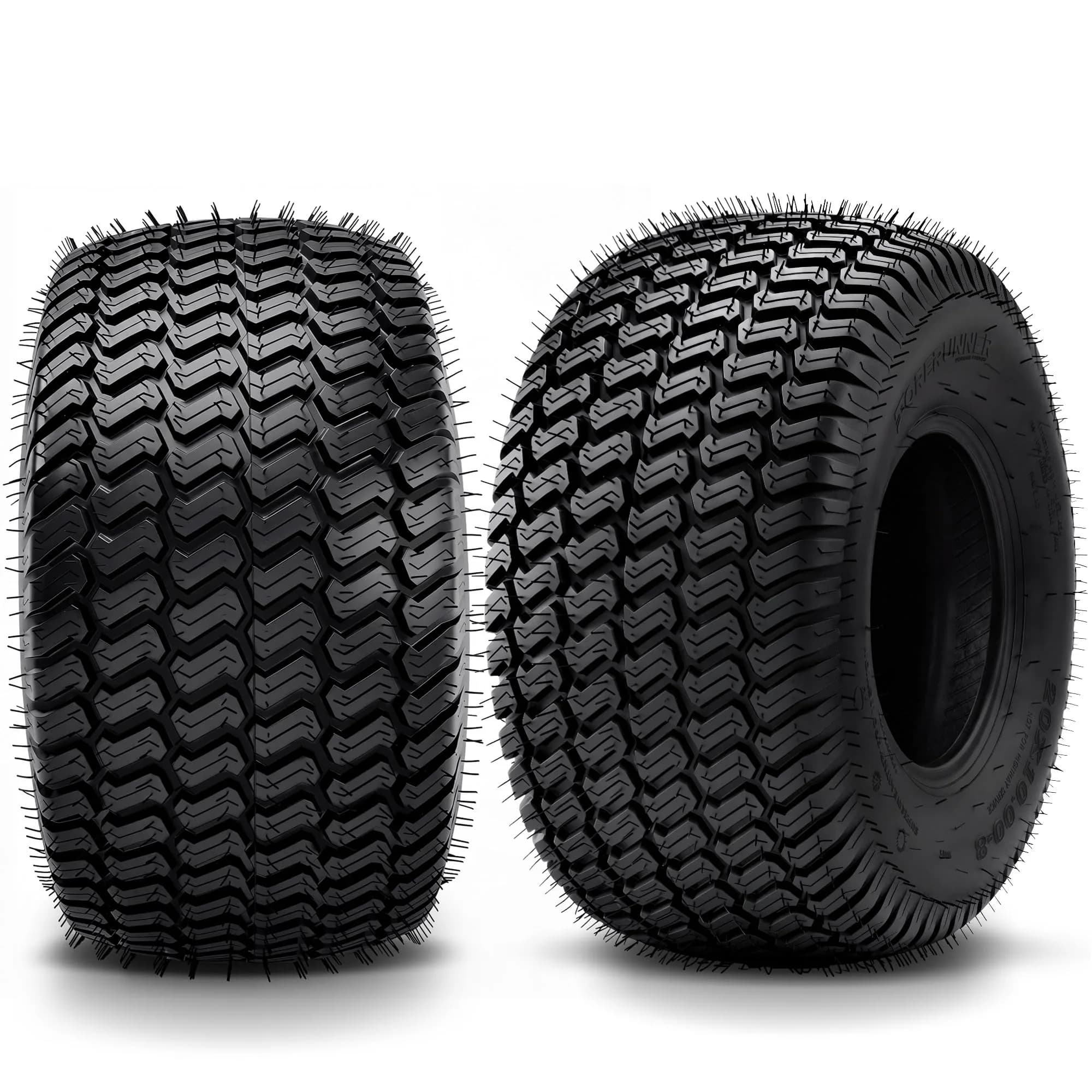 YINTATECH 20x8-8 Lawn Mower Tires Set of 2, 4Ply Tubeless for Lawn & Garden Vehicles — 20x10.00-8 4PR TL