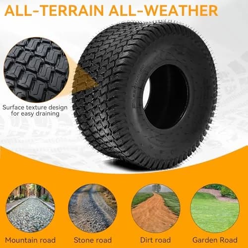 YINTATECH 20x10-8 Lawn Mower Tires Set of 2 | 4-Ply Tubeless for Lawn & Garden Vehicles thumbnail 6