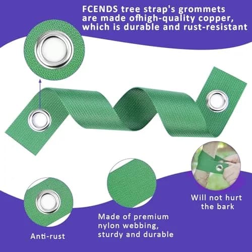 FCENDS Heavy Duty Tree Straps for Staking, 15.8" (40cm) Pack of 14 | Protects Young Trees from Wind Damage thumbnail 5