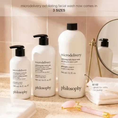 philosophy Microdelivery Exfoliating Daily Facial Wash 8.24 fl oz (244 ml) | Gentle Daily Cleanser for All Skin Types thumbnail 7