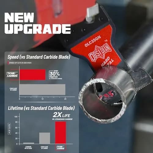 EZARC Obsidian Carbide Oscillating Saw Blades for Hard Metal | 10-Pack, Sharper Edges & Faster Cuts thumbnail 3