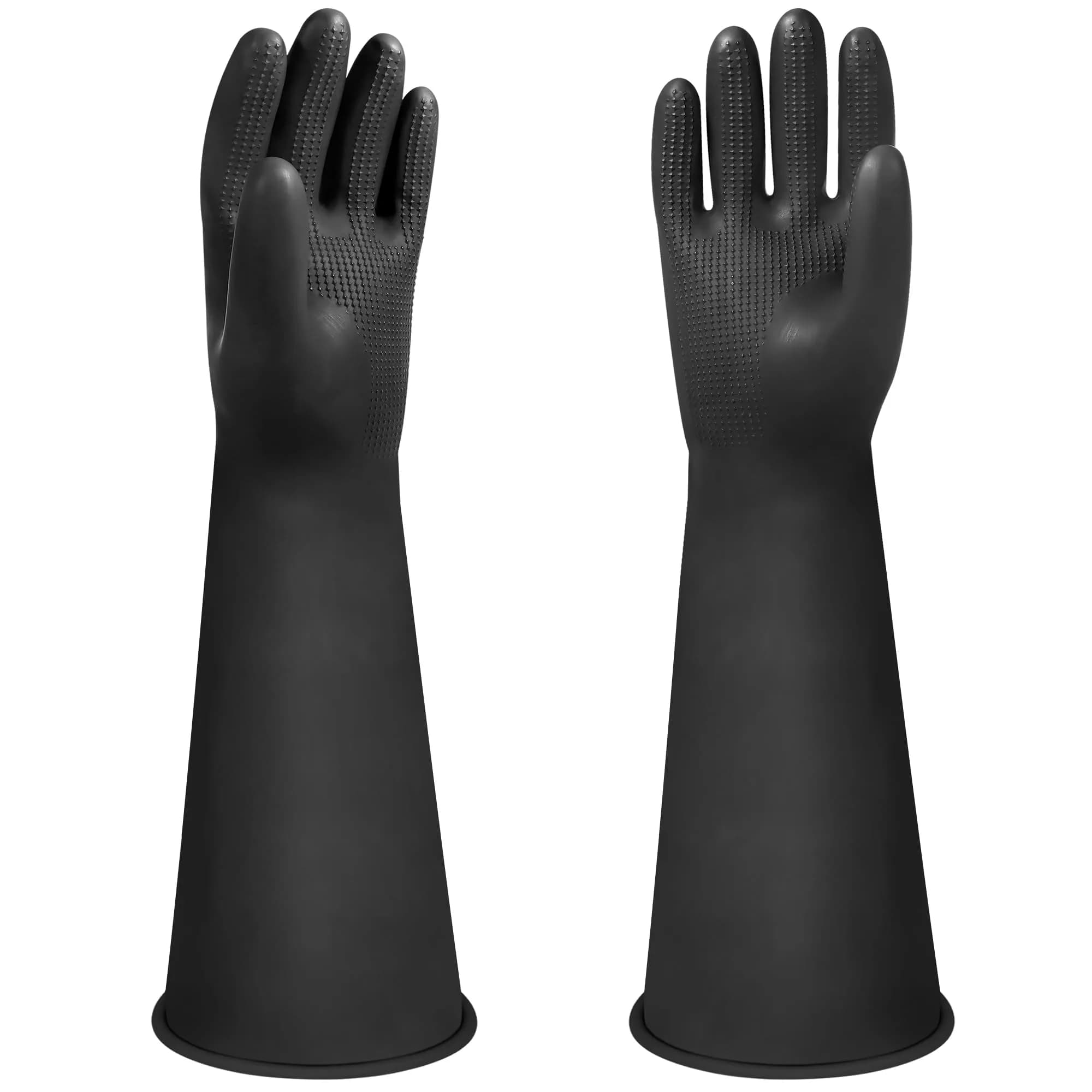 Nobgum 22-inch Chemical Resistant Latex Gloves | Heavy Duty Industrial Safety Work Gauntlets for Men — 16 Inch
