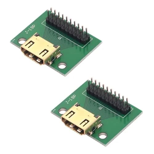 Teansic HDMI Female 19-Pin Breakout PCB Board with 2.54mm Straight Pin (2-Pack) | Essential for Hardware Debugging & Signal Testing thumbnail 1