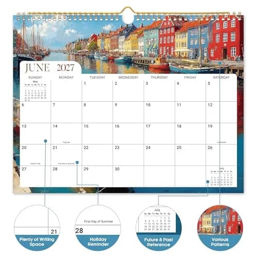 Taja Calendar 2026-2027 | 21-Month Wall Calendar with Elegant European Landscapes thumbnail 2