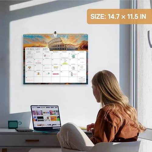 Taja Calendar 2026-2027 | 21-Month Wall Calendar with Elegant European Landscapes thumbnail 4