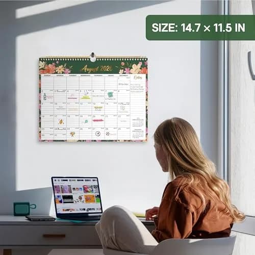 Taja 2026-2027 Wall Calendar 14.7" x 11.5" (36.8 cm x 29.2 cm) | Floral Design, 21-Month Planning thumbnail 4