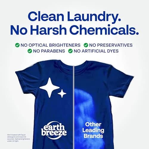 Earth Breeze Laundry Detergent Sheets River Rain 60 Loads | Eco-Friendly & Travel-Ready thumbnail 2