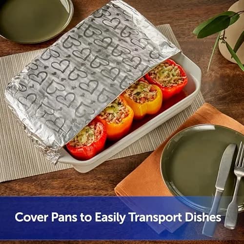Reynolds Wrap Fun Foil Embossed Aluminum Foil Roll with Hearts, 156 g (5.5 oz) | Food Gifting & Celebrations thumbnail 5