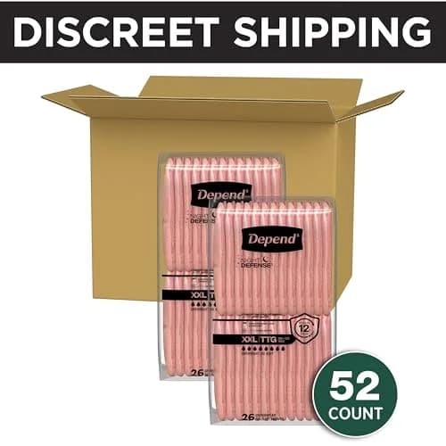 Depend Night Defense Adult Diapers for Women XXL 52 Count | Up to 12 Hours Overnight Protection thumbnail 2