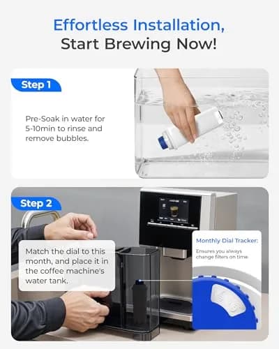 Waterdrop C11 Low-Acid Coffee Filter Replacement for De'Longhi® 4 Pack | Advanced Filtration for Smoother Coffee thumbnail 7
