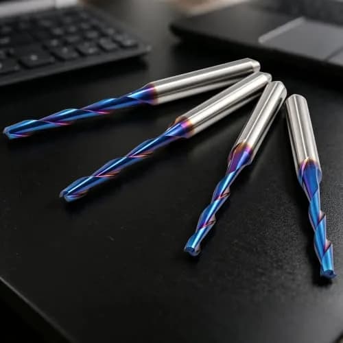 HQMaster 1/8" Shank 2-Flute Upcut CNC Router Bits 10pcs | Solid Carbide Spiral End Mill for Woodworking thumbnail 8