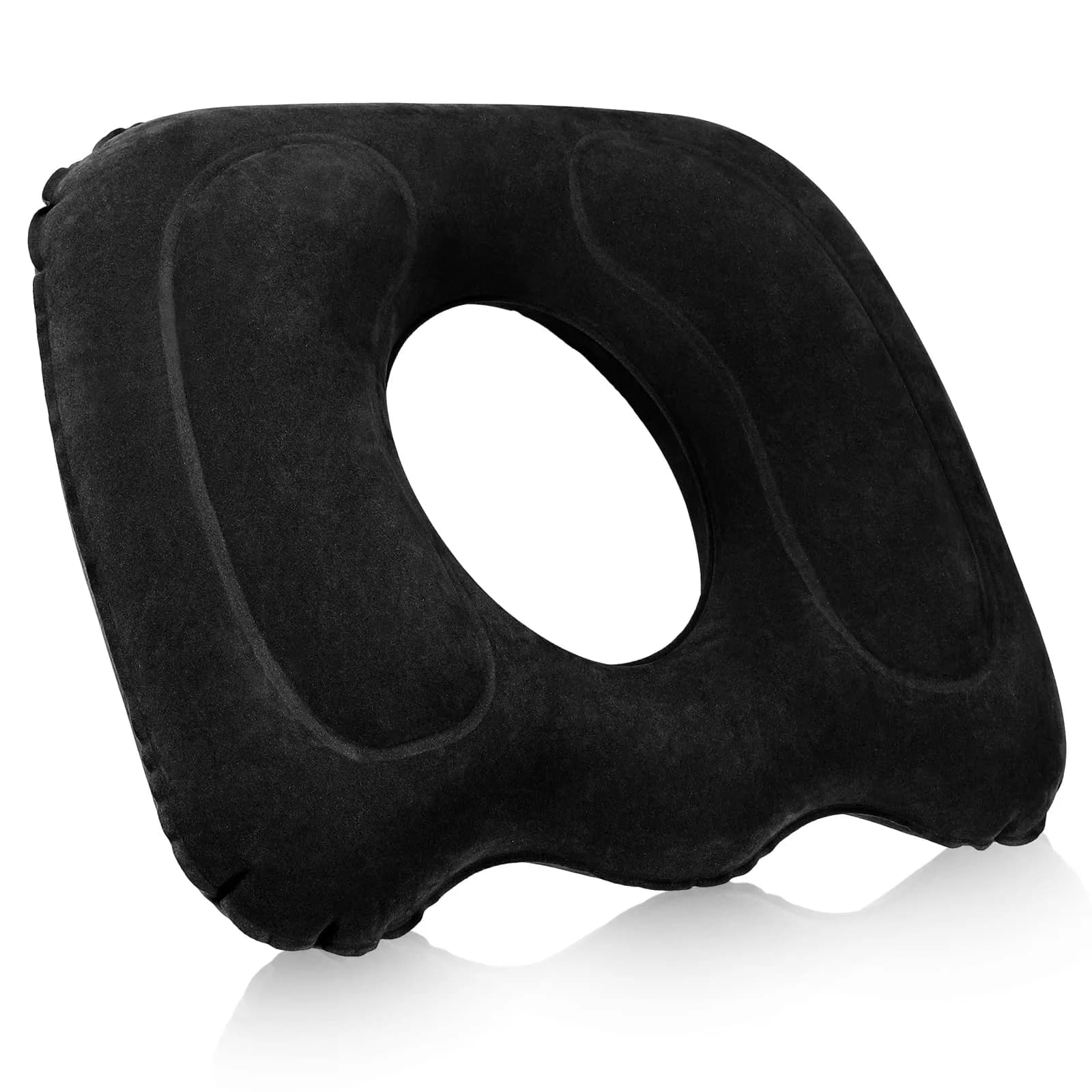 Leinuosen Inflatable Seat Cushion 18.1'' x 15.7'' x 4.7'' | Portable & Adjustable Comfort — Black