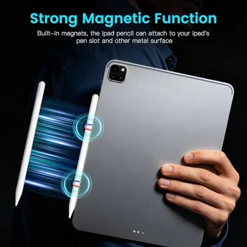 STYLUSHOME Stylus Pen for iPad 2018-2026, 35H Battery, Palm Rejection, Magnetic | Tilt Sensitive, USB-C Fast Charge thumbnail 5