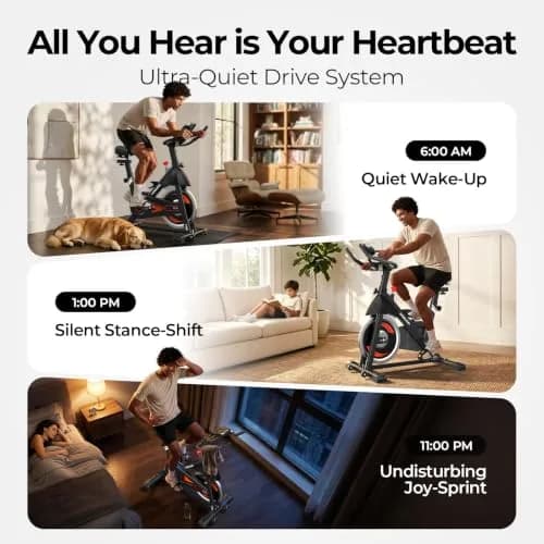 YOSUDA Magnetic Stationary Exercise Bike 300 lb | Quiet Indoor Cycling for Weight Loss & Cardio thumbnail 4