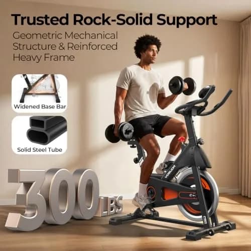 YOSUDA Magnetic Stationary Exercise Bike 300 lb | Quiet Indoor Cycling for Weight Loss & Cardio thumbnail 5