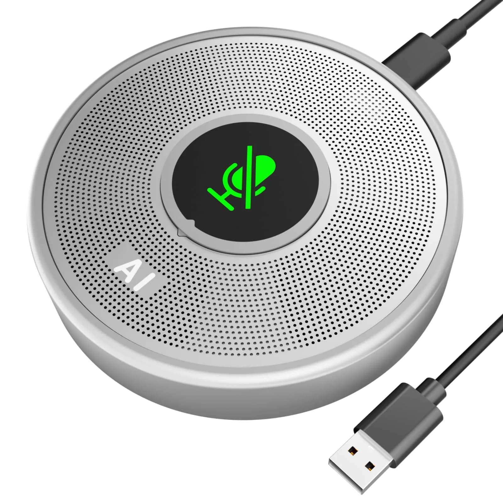 ANSTEN USB Microphone No Speaker, Laptop Computer Microphone Conference Mic | Crystal-Clear 360° Voice Pickup
